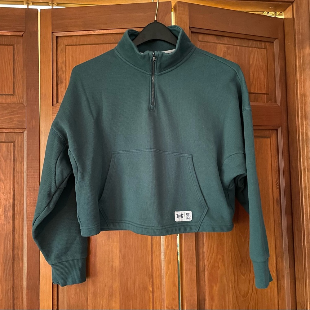 Under Armour Half Zip Cropped Pullover Sweatshirt - image 2